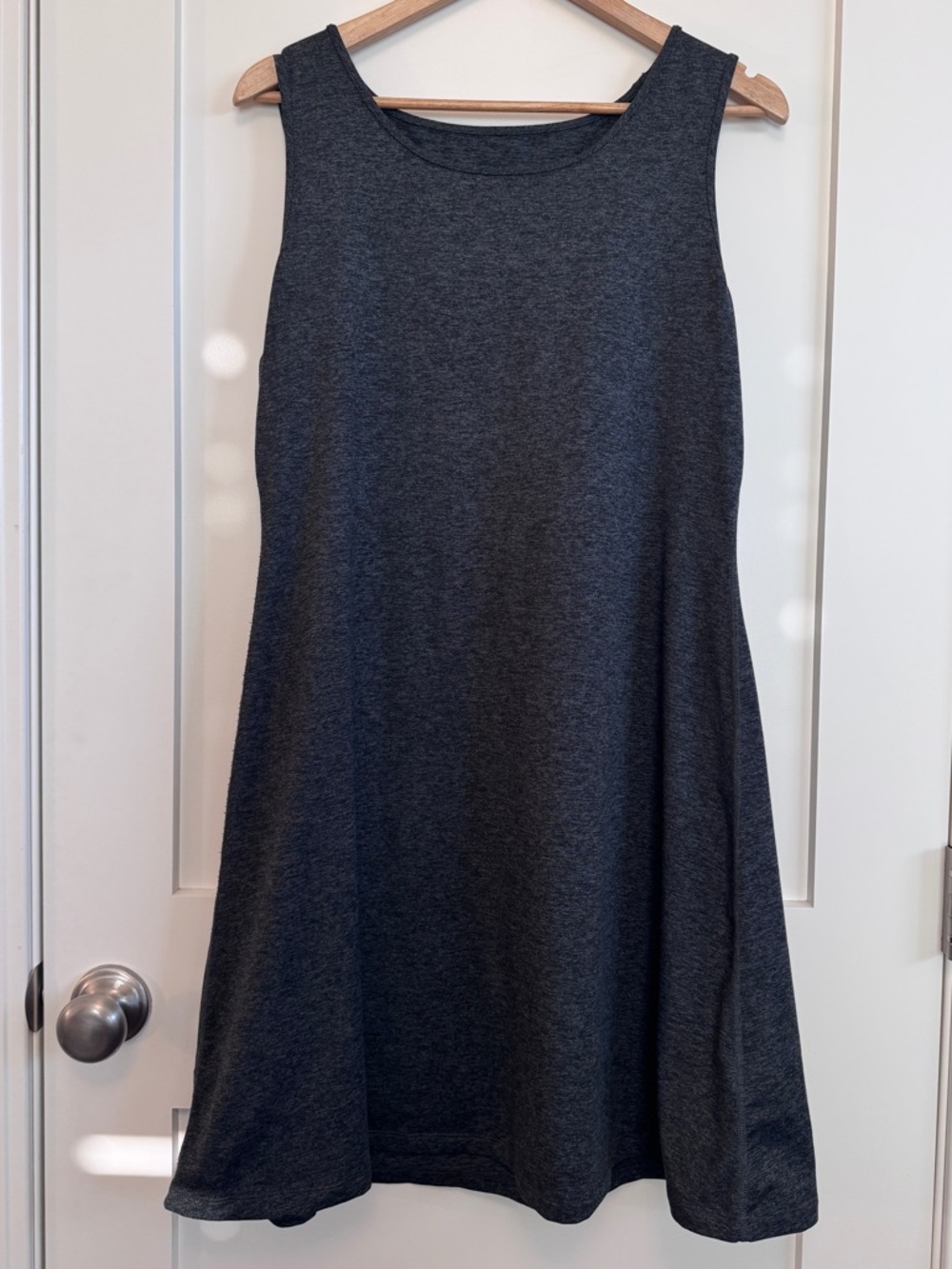 Patagonia L Sleeveless Crossover Back Dress Charcoal Mini A-Line